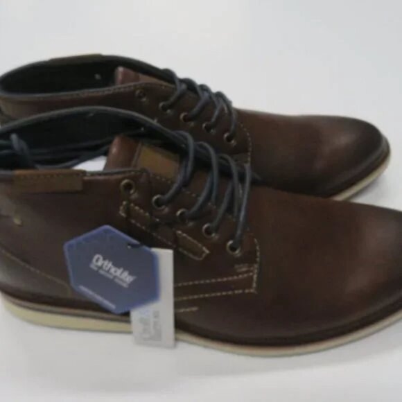 Sonoma Atkins Chukka Boots Mens 9.5 Wide Ortholite Vitalize New Brown Cognac - Picture 6 of 12